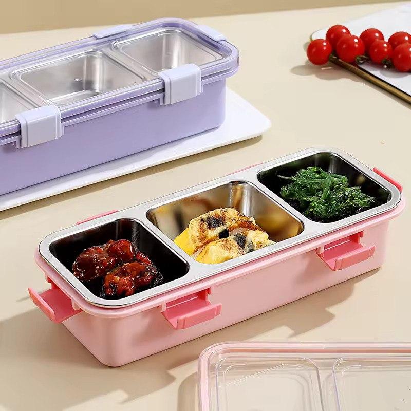 3-Grid Stainless Steel Bento Lunch Box 🍱