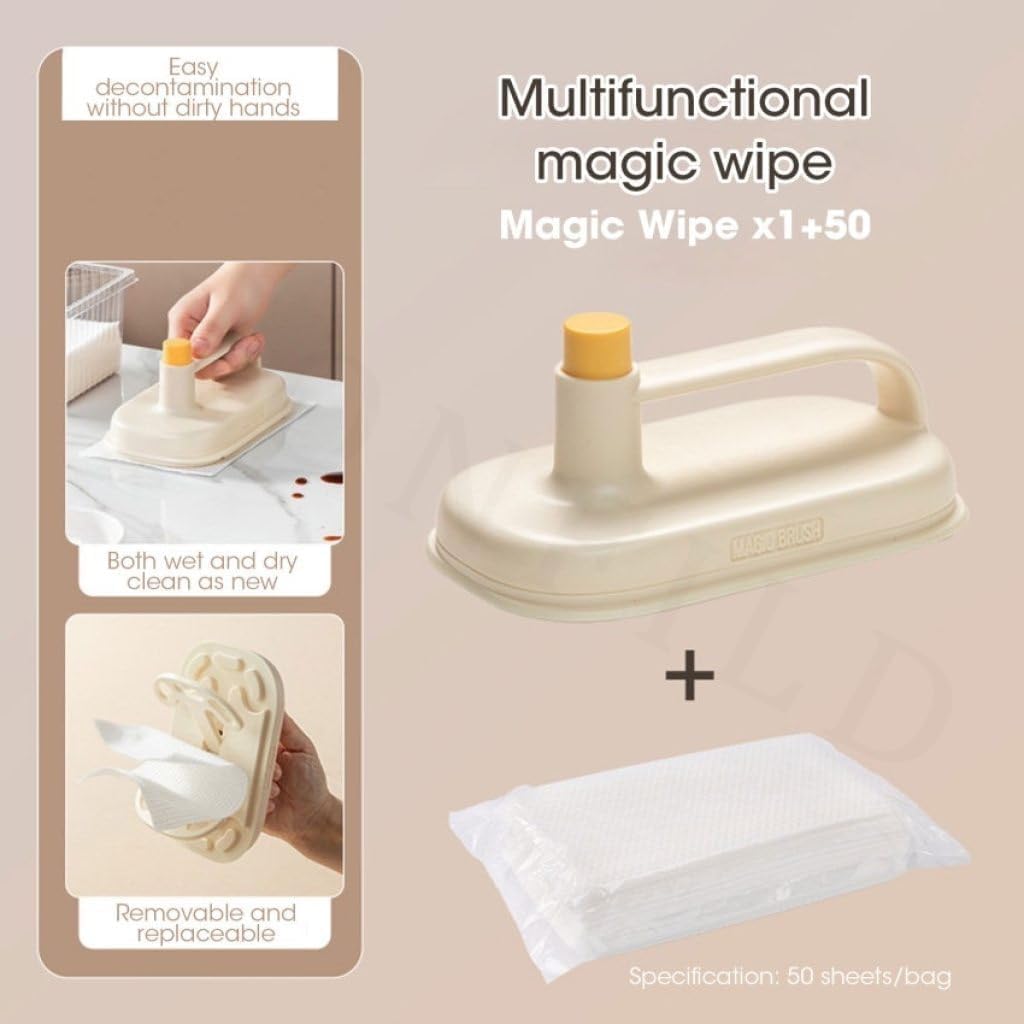 Disposable Magic Brush Protecting Hands Cleaning Rag With 50 Tissue