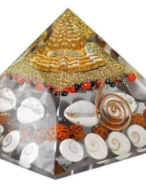 Crystal Wealth Gomati Chakra Shree Yantra Pyramid