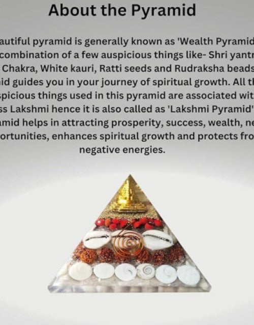 Crystal Wealth Gomati Chakra Shree Yantra Pyramid