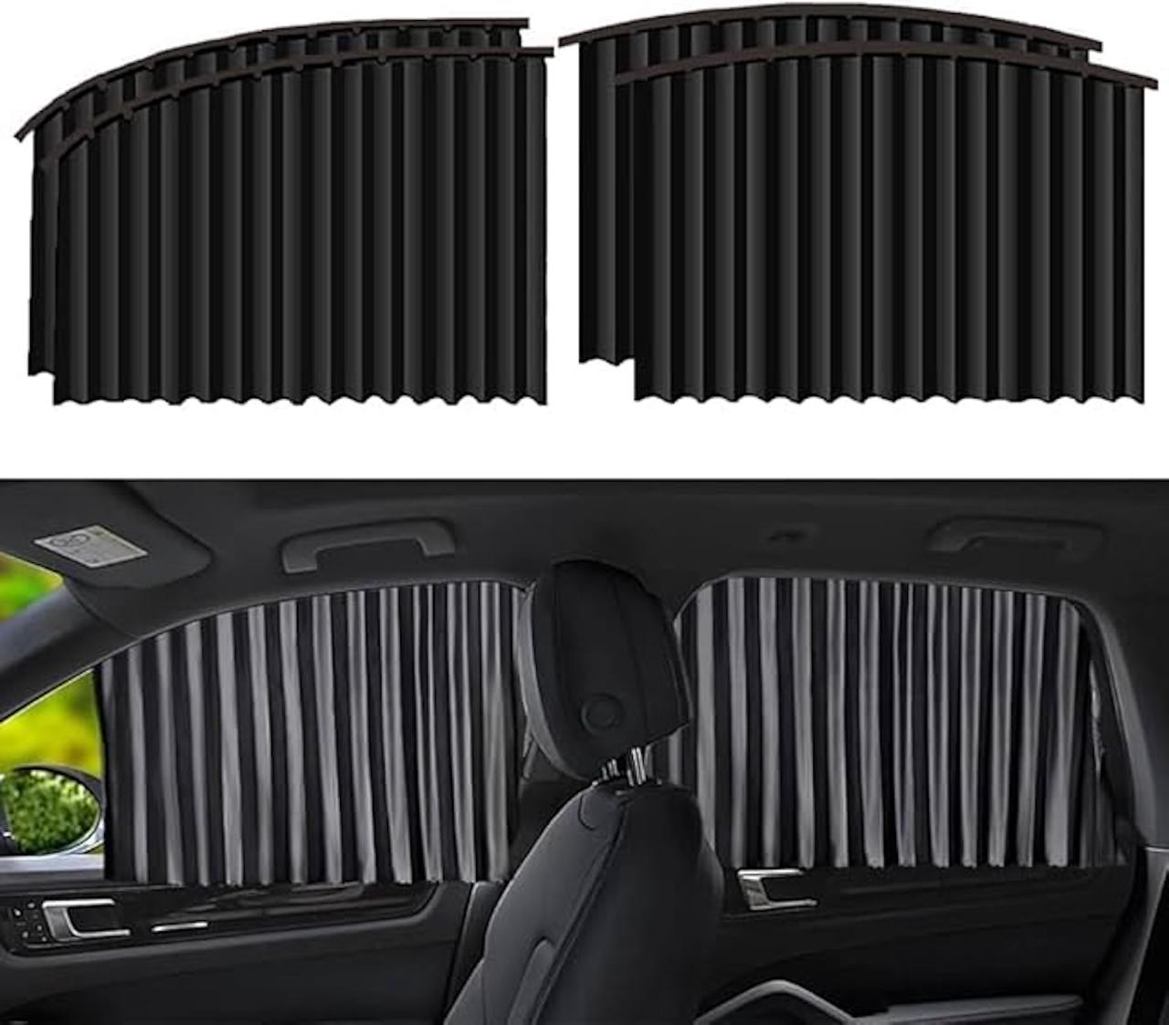 4pcs Universal Fit Magnetic Car Side Window Curtains