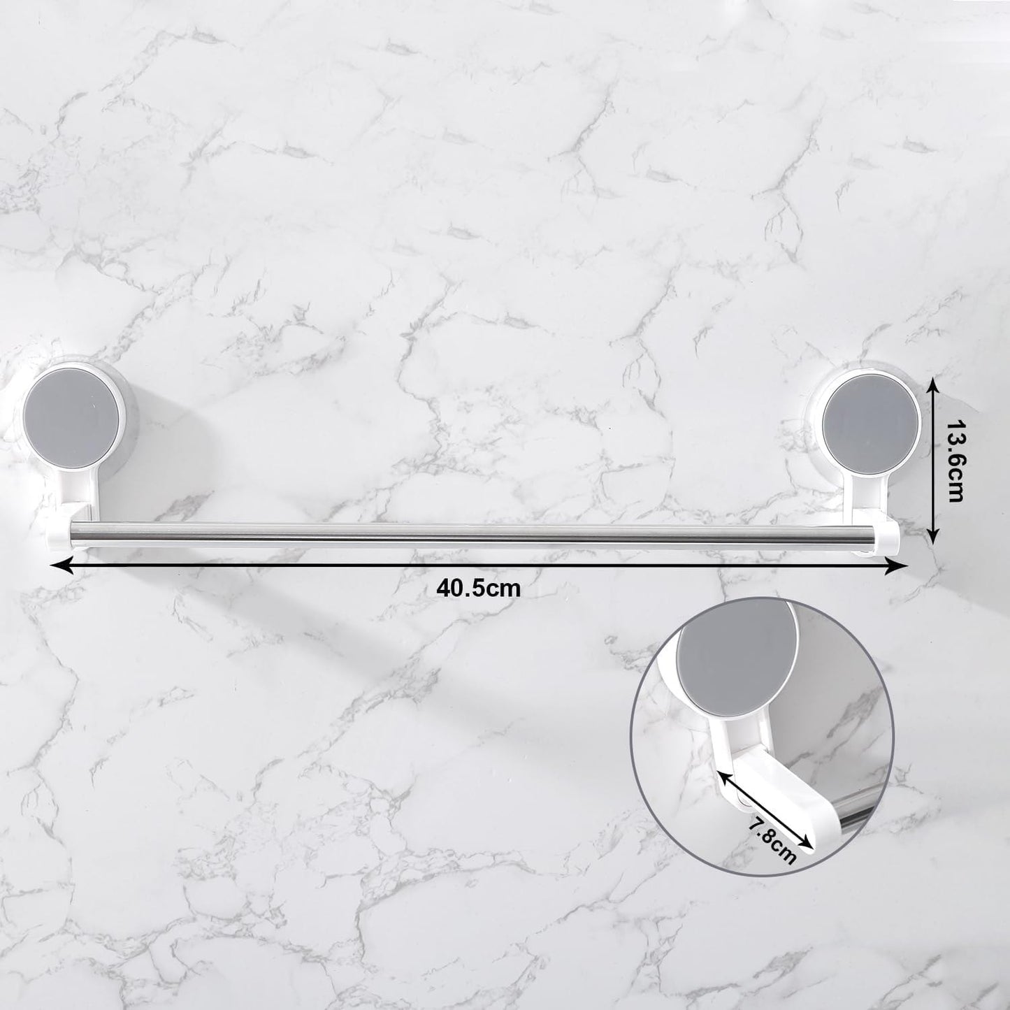 Towel Holder & Pot Cover Rack with Suction Cups