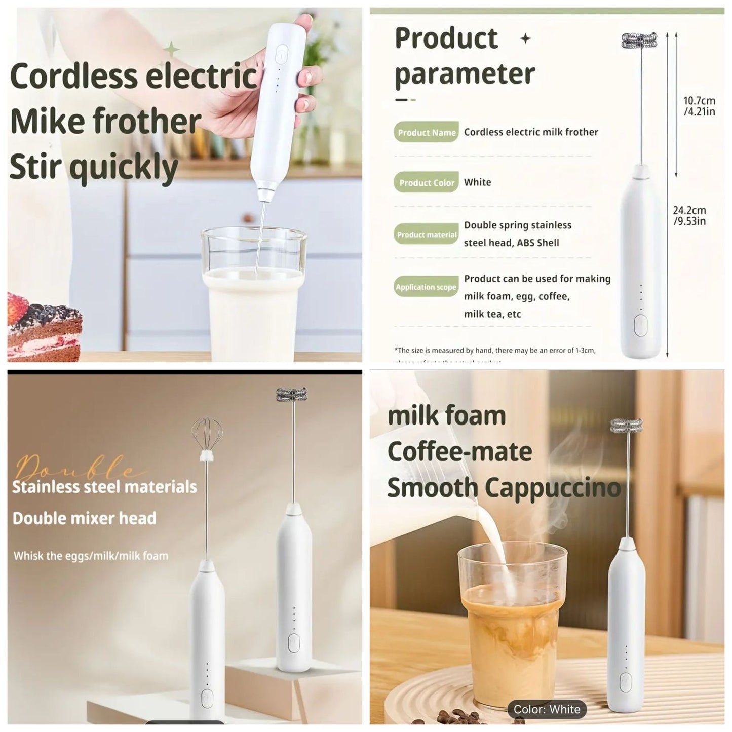 Milk Frother Handheld Coffee Frother Blender