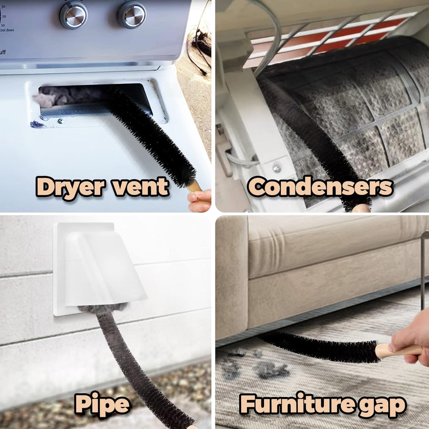 Washing Machine and Dryer Vent Cleaning Brush