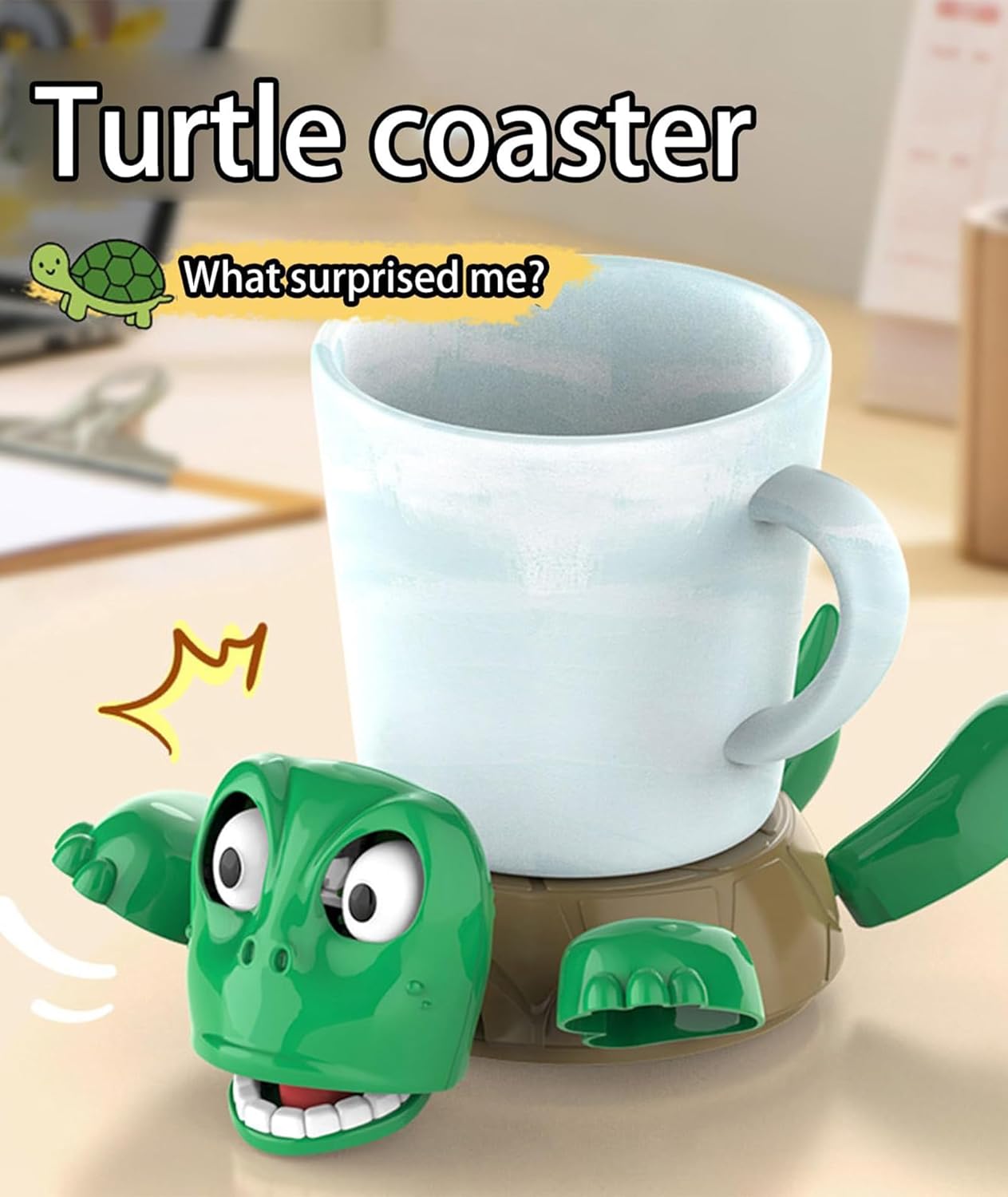 Funny Open-Eyed Turtle Coaster / Cup Holder