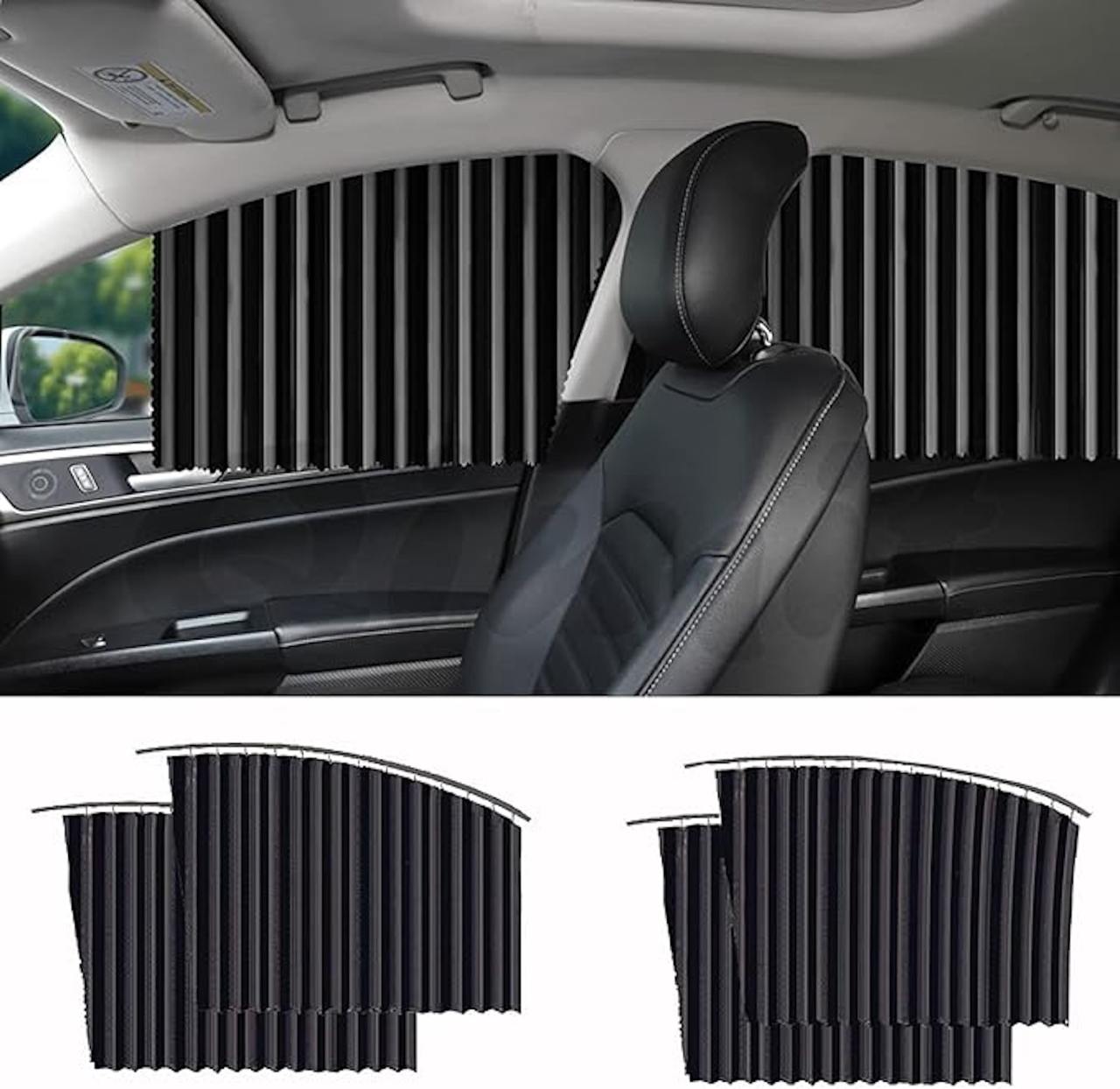 4pcs Universal Fit Magnetic Car Side Window Curtains