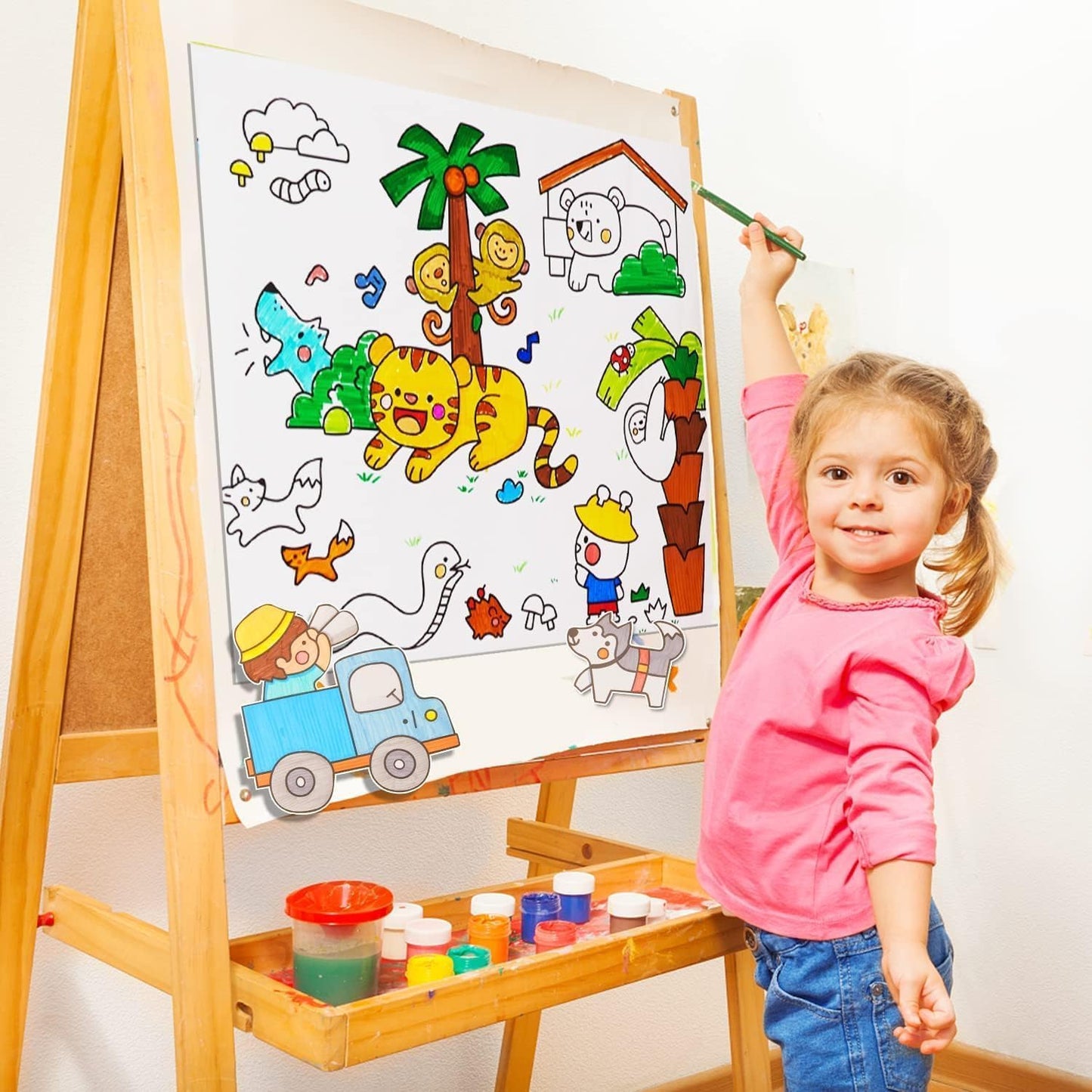 Children Doodle Scroll Drawing Roll