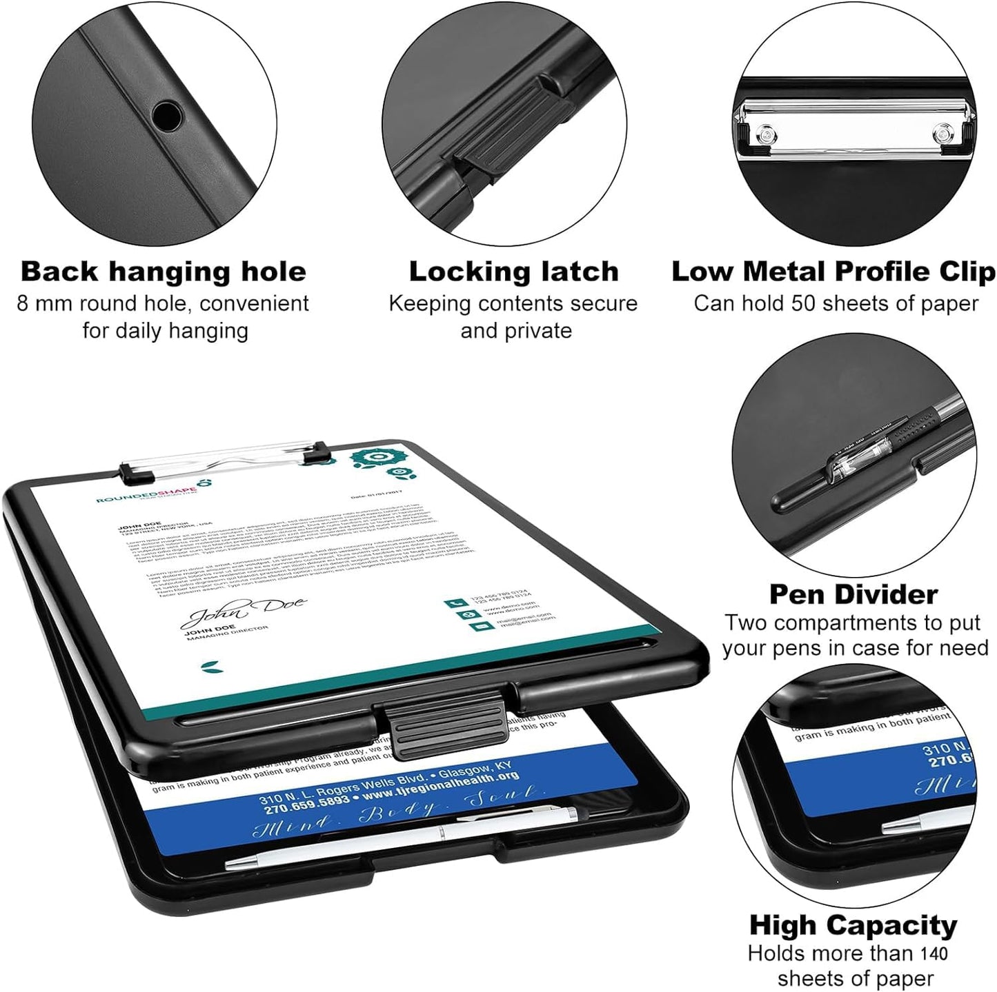 Writing Case A4 with Storage Compartment