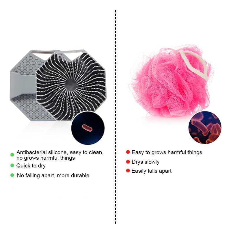 Hot Bathroom Anti Bacteria Handheld Round Body Scrubber