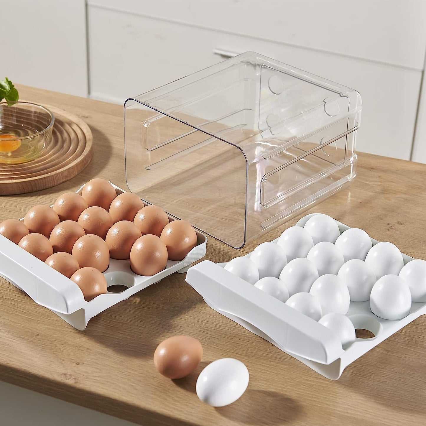 Plastic Large Capacity Drawer Type Egg Holder