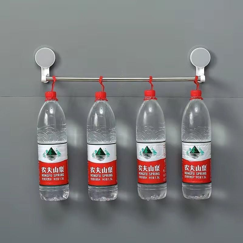 Towel Holder & Pot Cover Rack with Suction Cups
