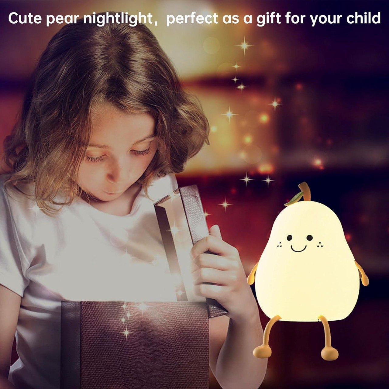 Pear Silicone Lamp for Girls Boys Baby Room Decor