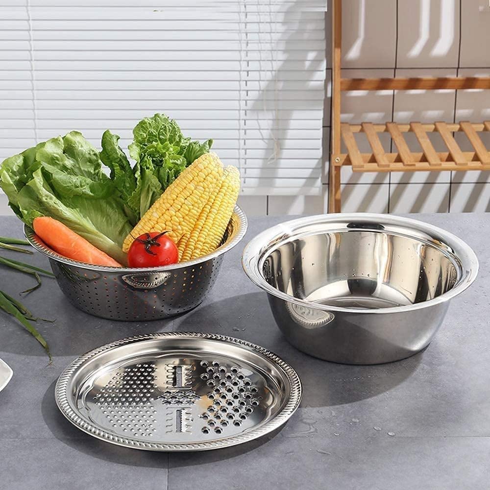 3 in 1 Multifunctional Grater Basin Stainless Steel
