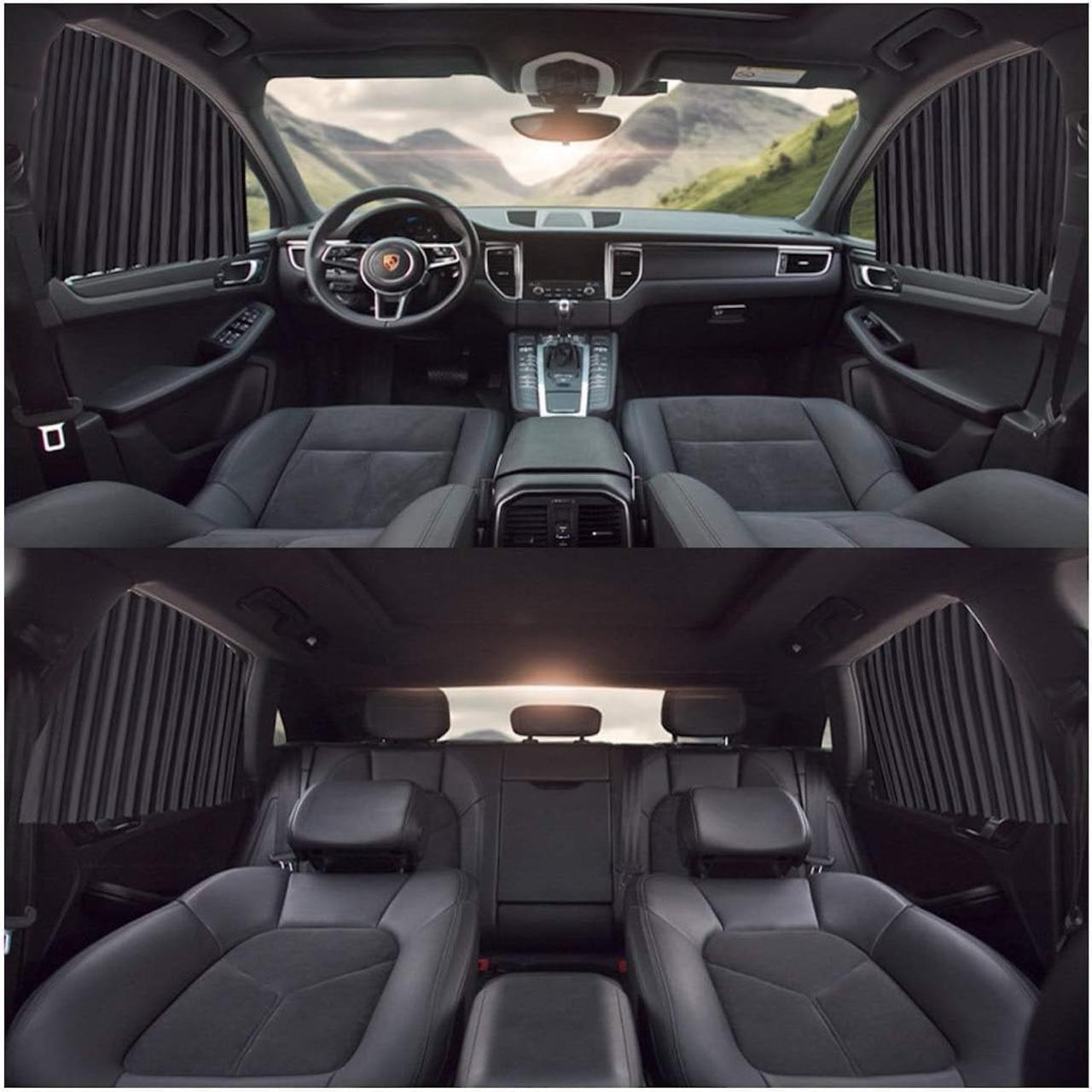 4pcs Universal Fit Magnetic Car Side Window Curtains