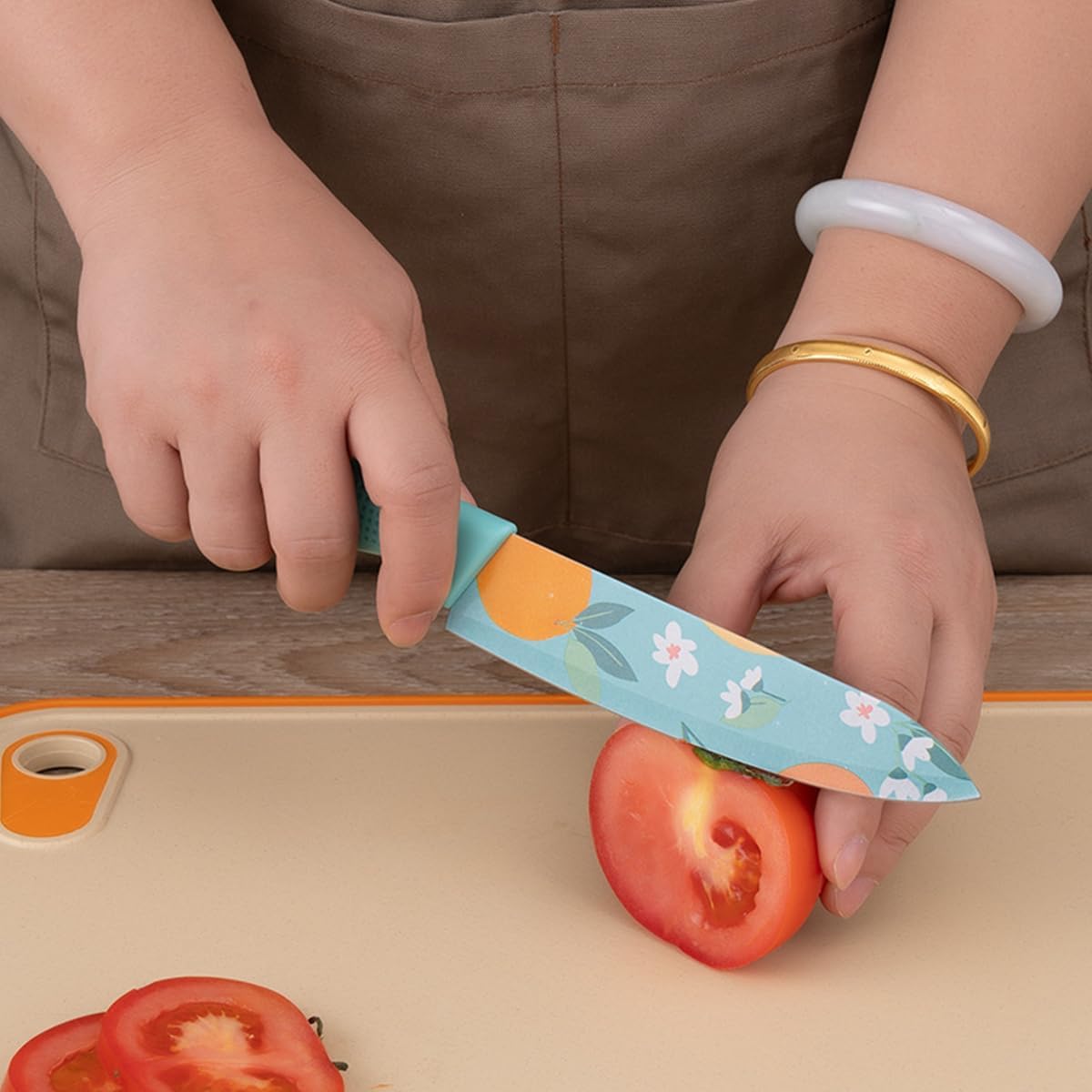 Printed Knife Set Of 3 Blue - Red - Green