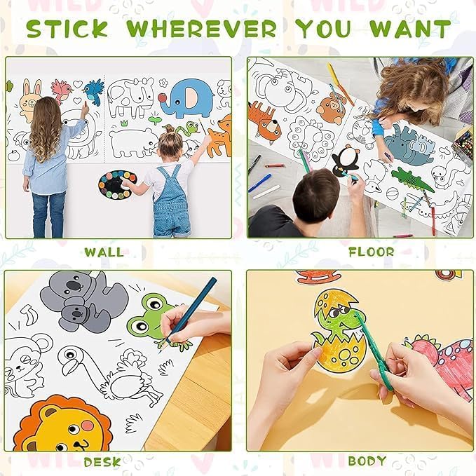 Children Doodle Scroll Drawing Roll