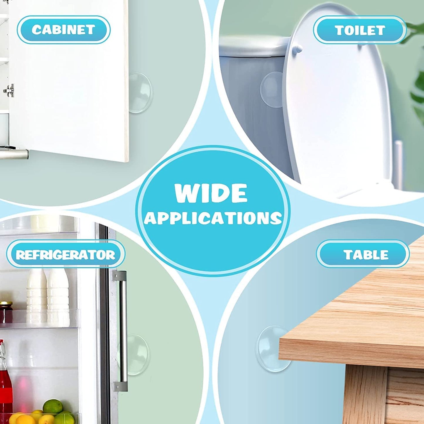 Door Stopper Wall Protector - PACK OF 6