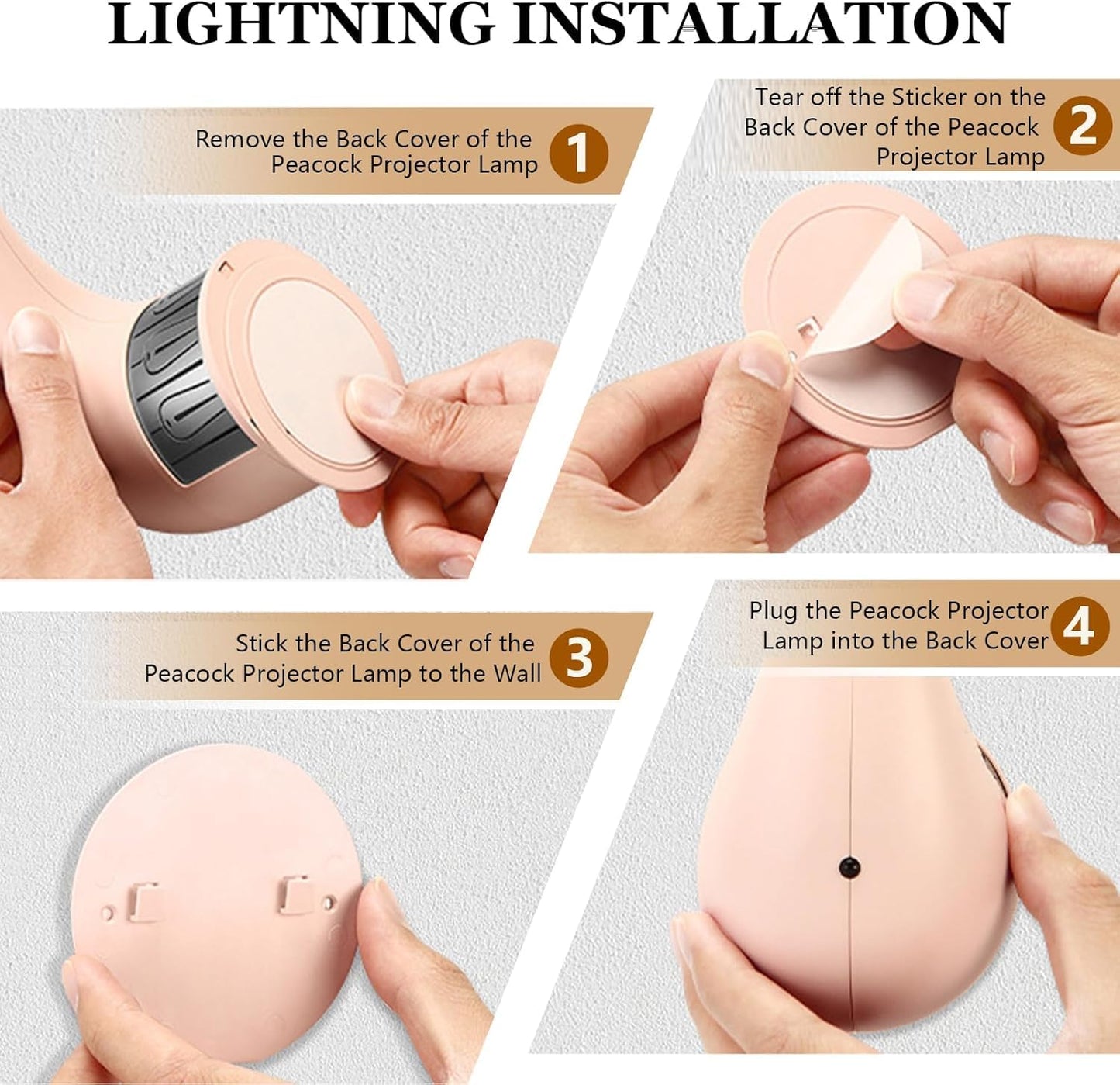 Remote Sensing & Touch Control Projector Night Light with Timer