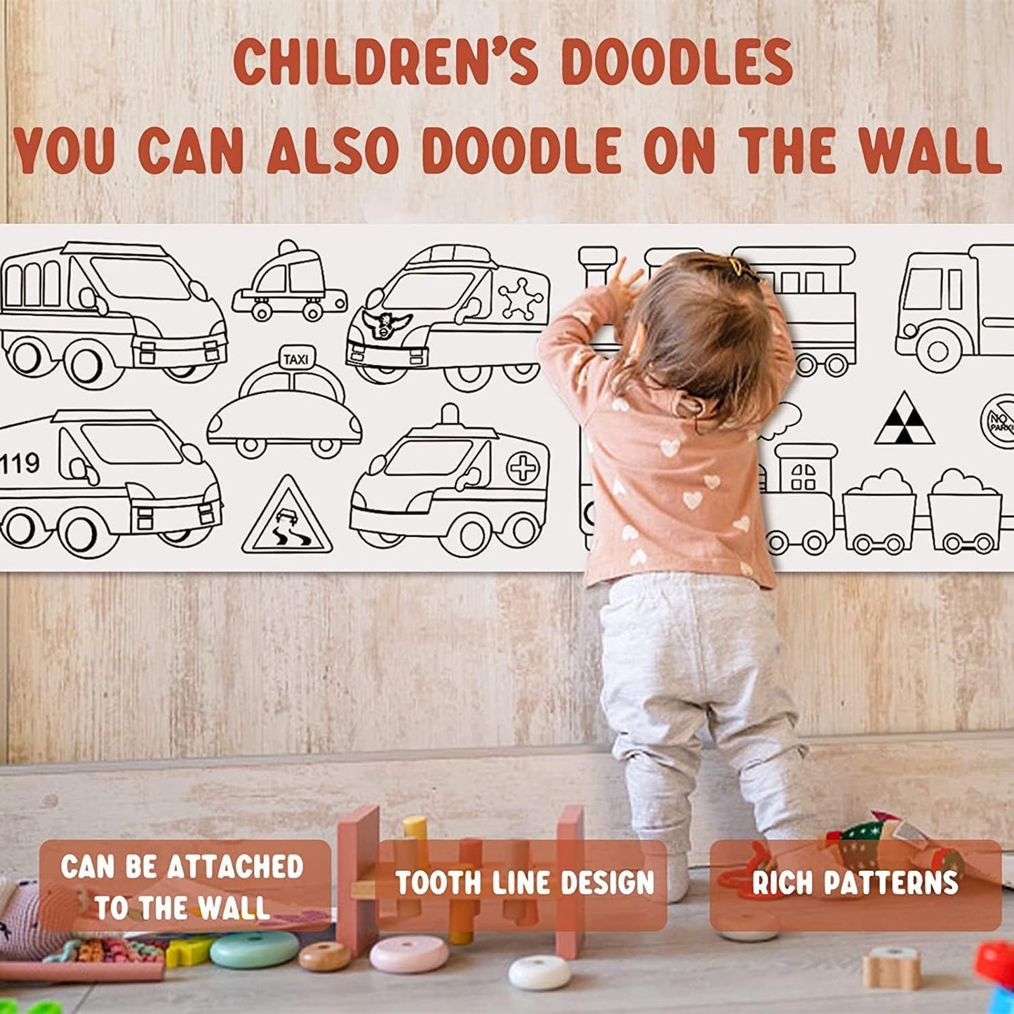 Children Doodle Scroll Drawing Roll