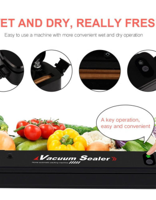 3 in 1 Vacuum Food Sealer Machine Automatic Manual Vacuum Sealer Dry/Wet Of 4 Bags