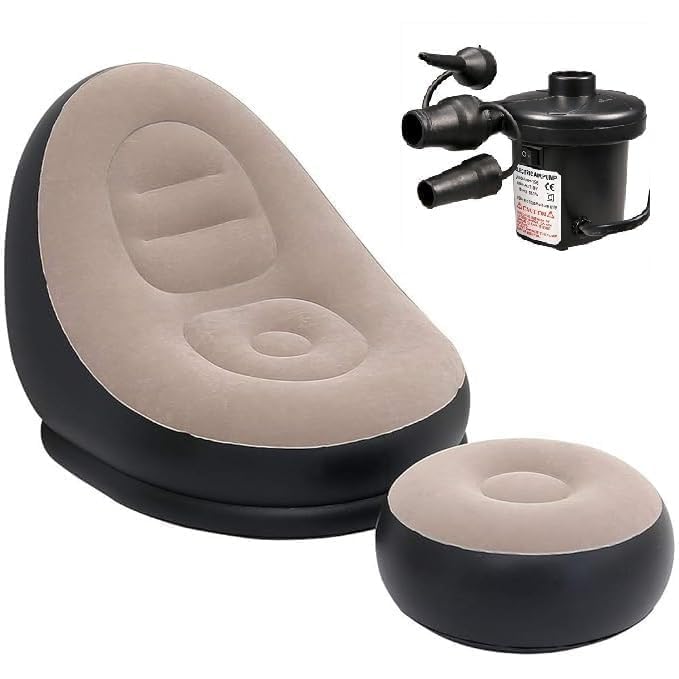 Inflatable Chair With Foot Stool and With Adeed Household Air Pump