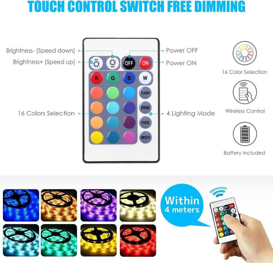 5M USB Powered RGB LED Strip Light for TV Backlight