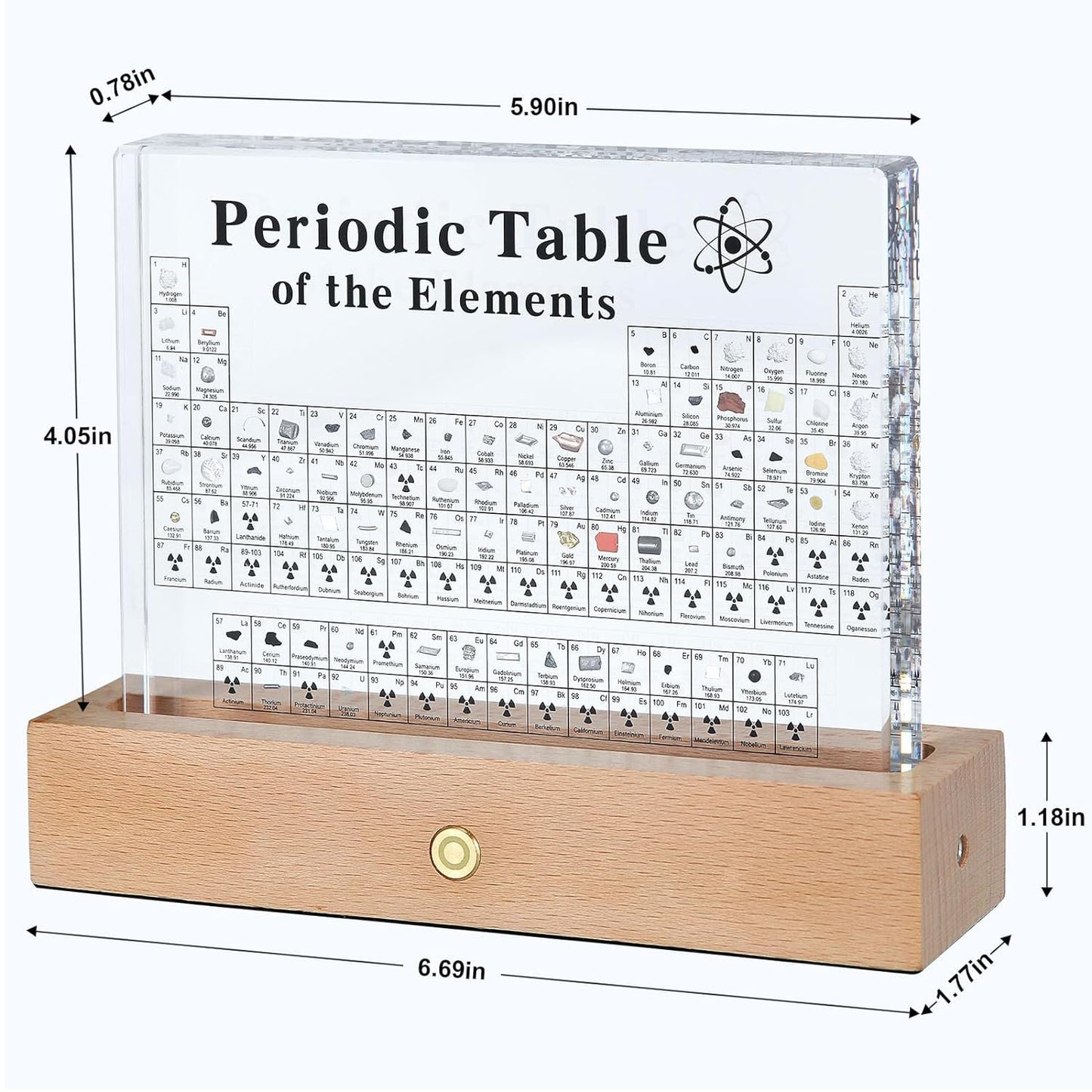 Periodic Table with Real Elements Inside