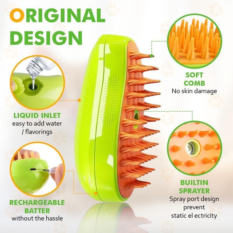 Versatile Pet Grooming Brush for Cats & Dogs