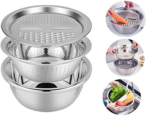 3 in 1 Multifunctional Grater Basin Stainless Steel
