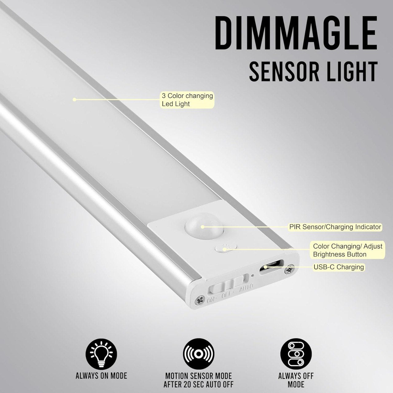 Rechargeable Motion Sensor Led Light ( PACK OF 2 )