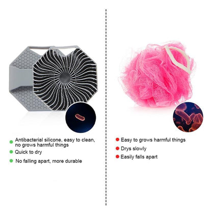 Hot Bathroom Anti Bacteria Handheld Round Body Scrubber