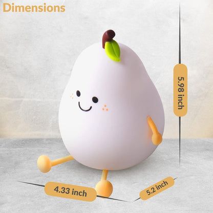 Pear Silicone Lamp for Girls Boys Baby Room Decor