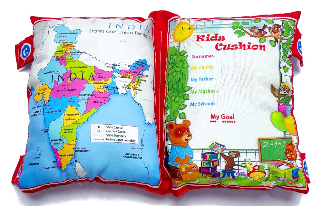 Kids Educational Velvet Learning Baby Pillow