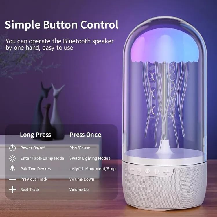 Jellyfish Lamp Bluetooth Speaker – 7-Color Changing