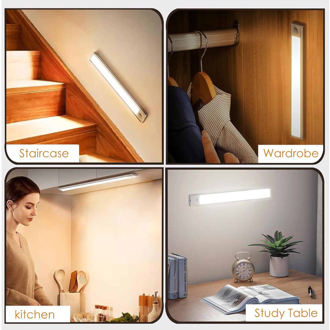 Rechargeable Motion Sensor Led Light ( PACK OF 2 )