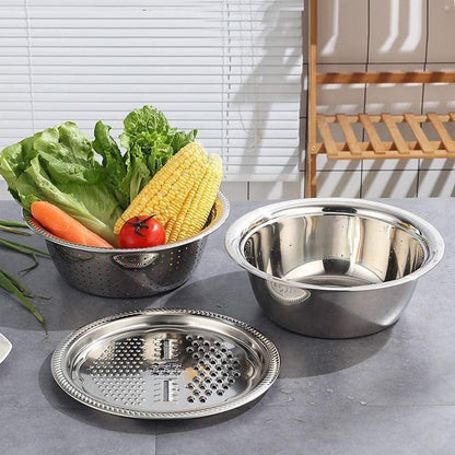 3 in 1 Multifunctional Grater Basin Stainless Steel