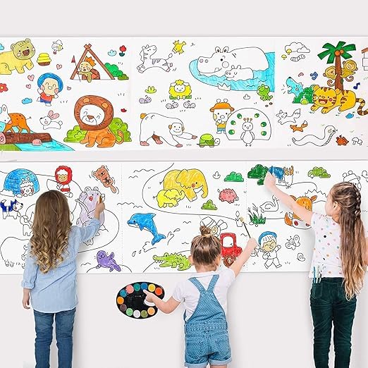 Children Doodle Scroll  Drawing Roll