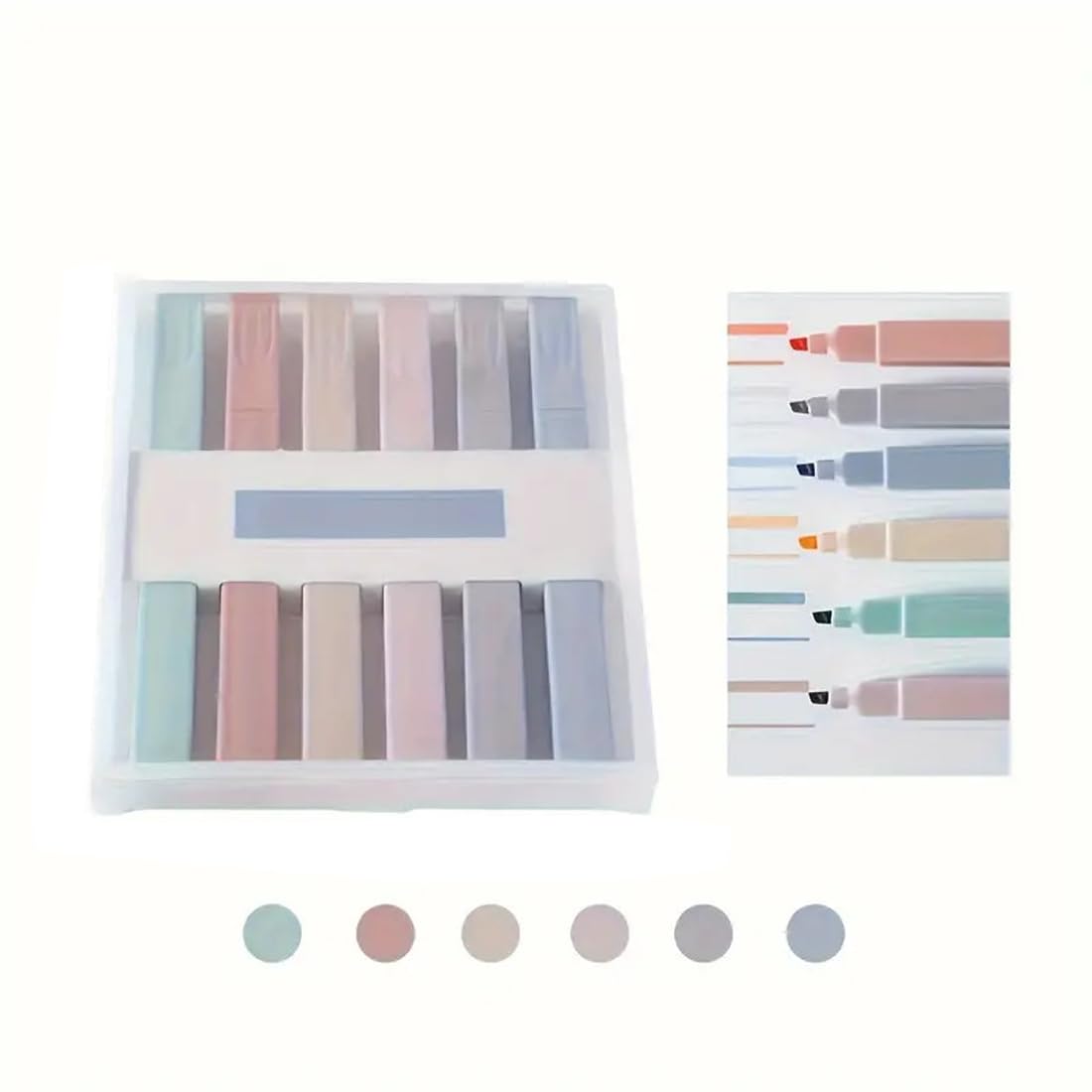 6 Pcs Aesthetic Cute Bible Highlighters