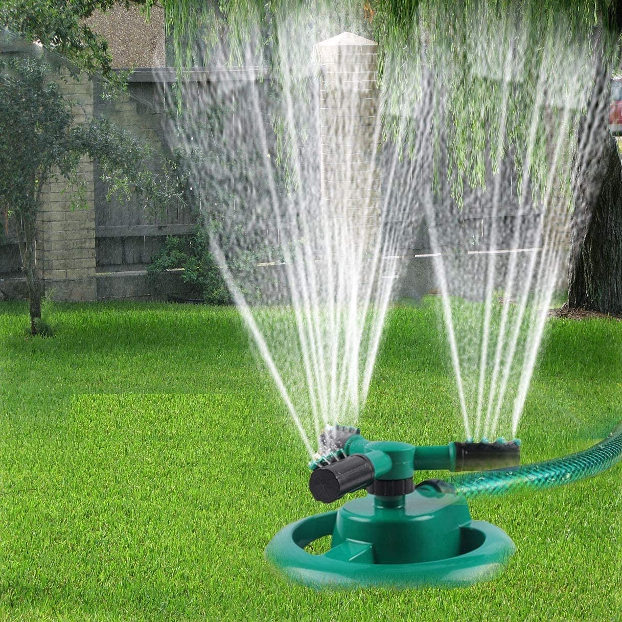 360 ° Rotating Adjustable Round 3 Arm Lawn Water Sprinkler