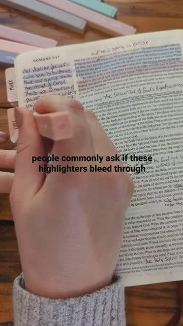 6 Pcs Aesthetic Cute Bible Highlighters