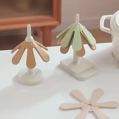 Tree Shape Silicone Trivet Set for Hot Pots - SET OF 4