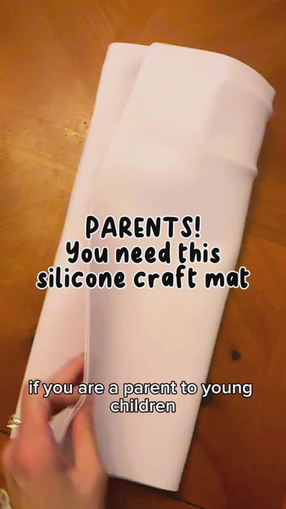 Silicone Art Mat with Cleaning Cup